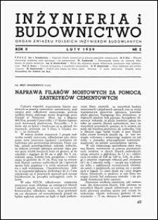 Inżynieria i Budownictwo 1939 nr 2