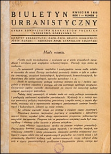 Biuletyn Urbanistyczny 1933 nr 2