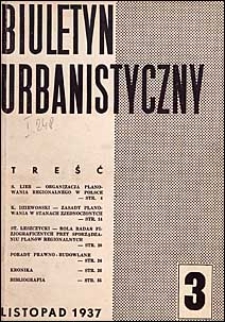 Biuletyn Urbanistyczny 1937 nr 3