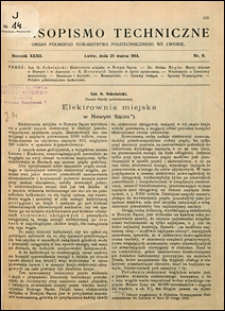 Czasopismo Techniczne 1914 nr 9