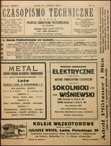 Czasopismo Techniczne 1916 nr 9