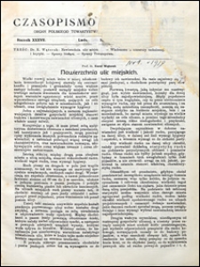 Czasopismo Techniczne 1919 nr 1