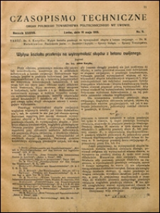 Czasopismo Techniczne 1919 nr 9