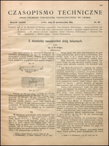 Czasopismo Techniczne 1919 nr 20