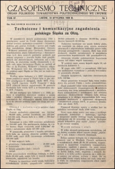 Czasopismo Techniczne 1939 nr 1
