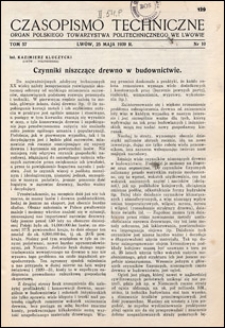 Czasopismo Techniczne 1939 nr 10