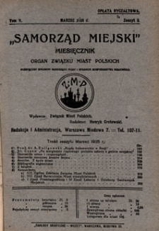 Samorząd Miejski 1925 z. 3