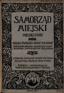 Samorząd Miejski 1925 z. 8