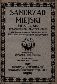 Samorząd Miejski 1925 z. 10