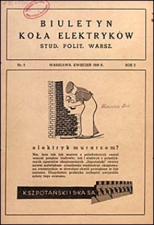 Biuletyn Koła Elektryków Studentów Politechniki Warszawskiej 1938 nr 3