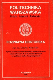 System wyznaczania dopuszczalnych ładunków ścieków odprowadzanych do wód powierzchniowych na podstawie badań toksykologicznych