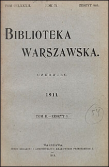 Biblioteka Warszawska 1911 t. 2 z. 3