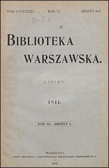 Biblioteka Warszawska 1911 t. 3 z. 1