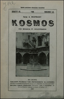 Kosmos 1935 nr 3. Seria A. Rozprawy