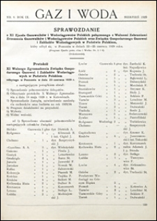 Gaz i Woda 1929 nr 8