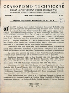 Czasopismo Techniczne 1923 nr 18