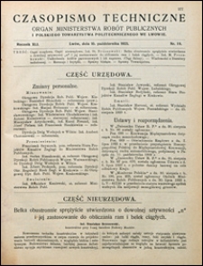 Czasopismo Techniczne 1923 nr 19