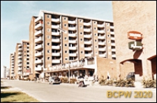 Osiedle mieszkaniowe Brondbyparken, fragment elewacji bloku mieszkalnego, Kopenhaga, Dania