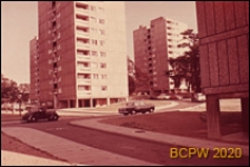 Osiedle LCC Alton Estate, wieżowce mieszkalne, widok ogólny od strony ulicy, Londyn, Wielka Brytania