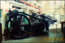 Hala Sportowa Miejskiego Ośrodka Sportu i Rekreacji (MOSiR ) przy ulicy ks. Skorupki 21, dawniej "Pałac Sportu", pomieszczenie techniczne z maszynami, Łódź