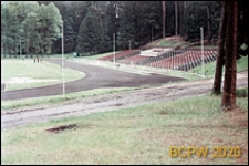Stadion Leśny, boisko z bieżnią i trybunami, Olsztyn