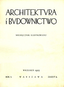 Architektura i Budownictwo 1925 nr 2